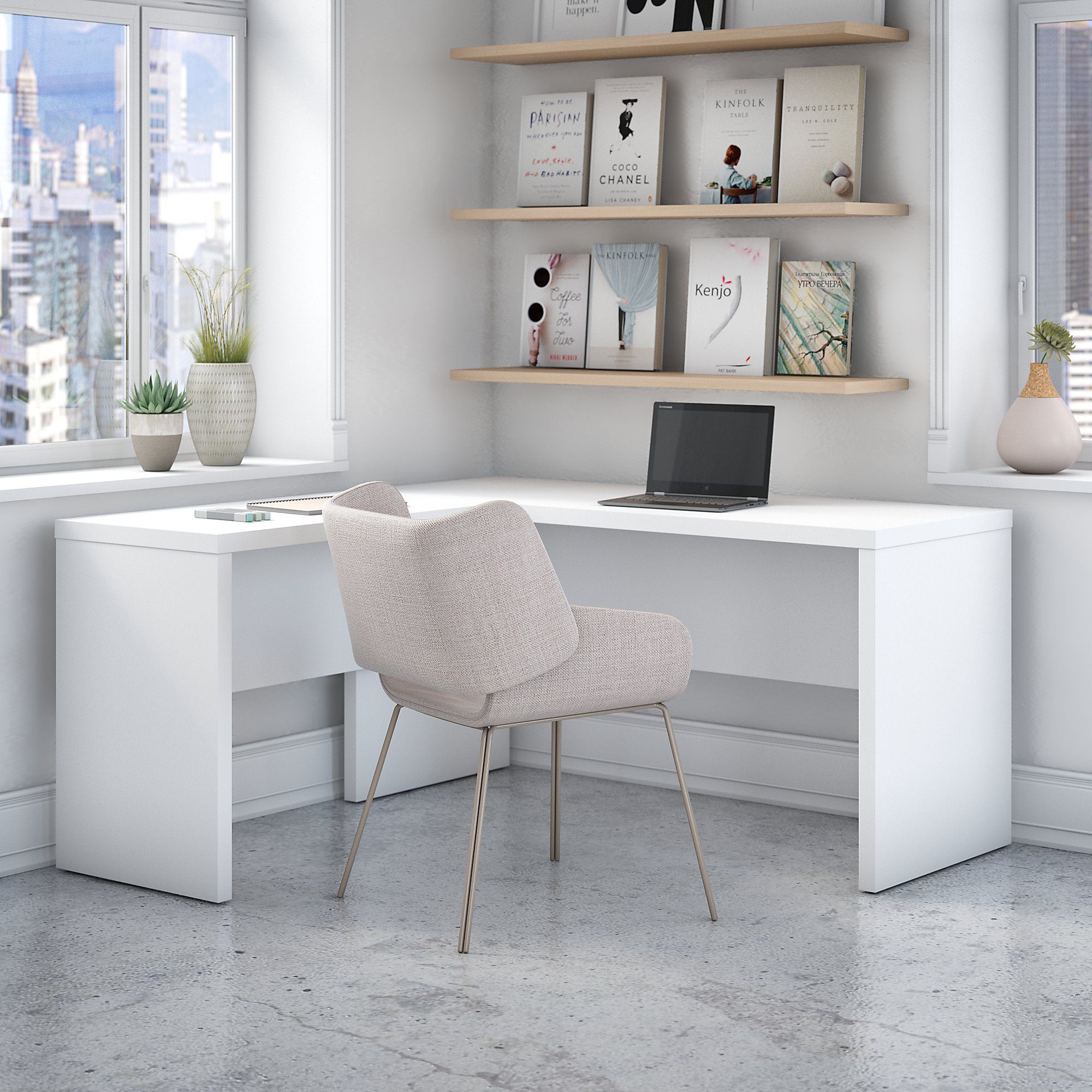 Bush Business Furniture 400 Series 60 x 30 Table Desk in White
